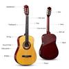Классическая акустическая гитара 38 дюймов, 6-струнная деревянная гитара для начинающих студентов (дерево)
