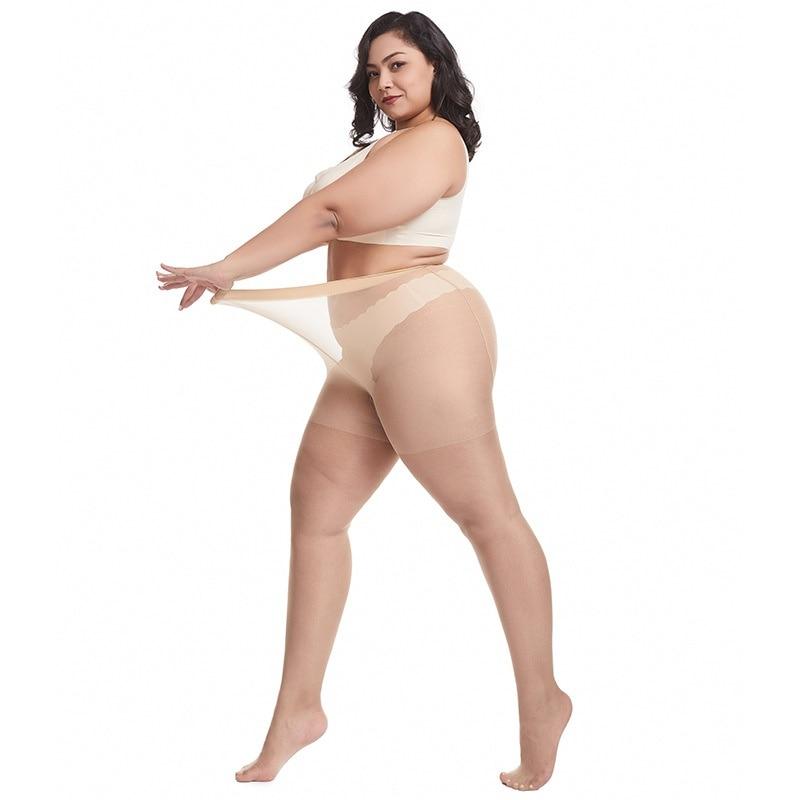 15D Ultra-thin Large Size Pantyhose for Women Oversized Stockings Tights Breathable Sexy Elastic Plus Size Pantyhose Female XXXL