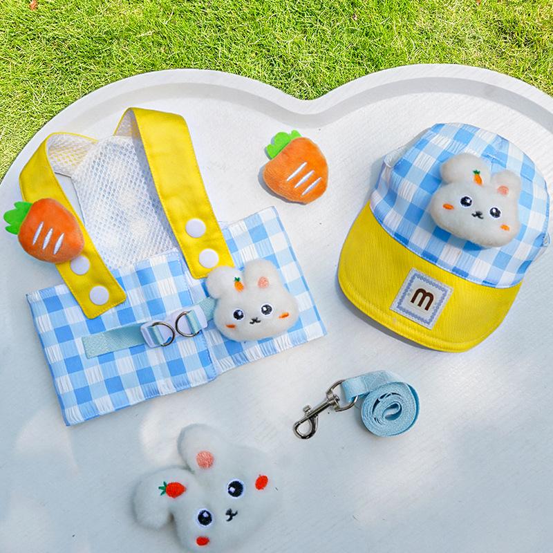 Spring Summer Pet Chest Strap Traction Rope Cat Puppy Dog Cat Clothing Outing Clothing Autumn Dog Supplies