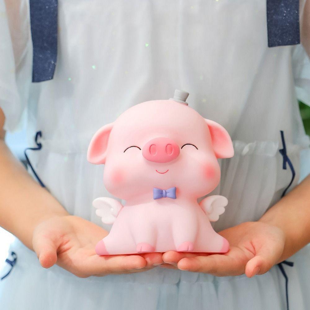 Pig Savings Jar Vinyl Money Boxes Piggy Bank Model Safe Deposit Box  Children/Kids