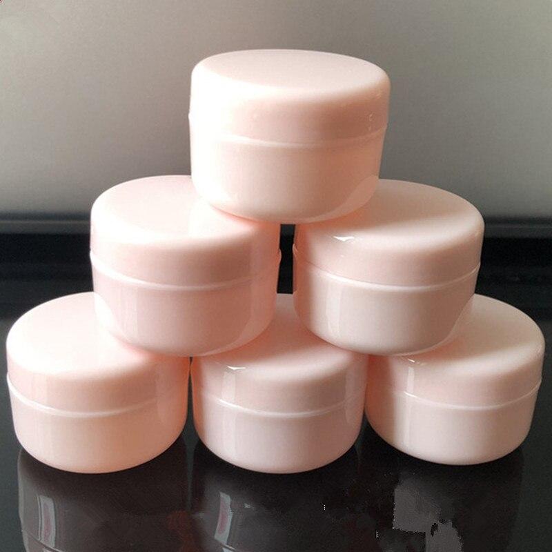 10Pcs Portable Refillable Bottles Travel Face Cream Lotion Cosmetic Container Plastic Empty Makeup Jar Box 10g 20g 30g 50g Travel Accessories