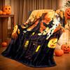 Halloween Throw Blanket Witch Soft Plush Cozy Flannel Halloween Blanket Decoration For Party Sofa Bed Living Room