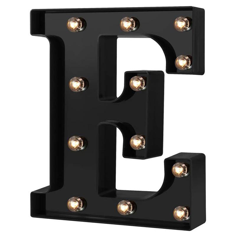 LED Black Letter Light 26 English Night Light Large Luminous Alphabet Lights Wedding Modeling Lamp For Party Birthday Home Bar