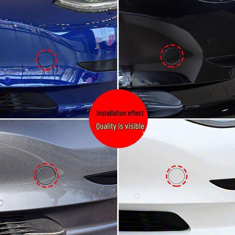 Накладка на отверстие для буксировочного крюка Tesla Model 3 (передняя) - Крышка для прицепа (1460701-00-B)