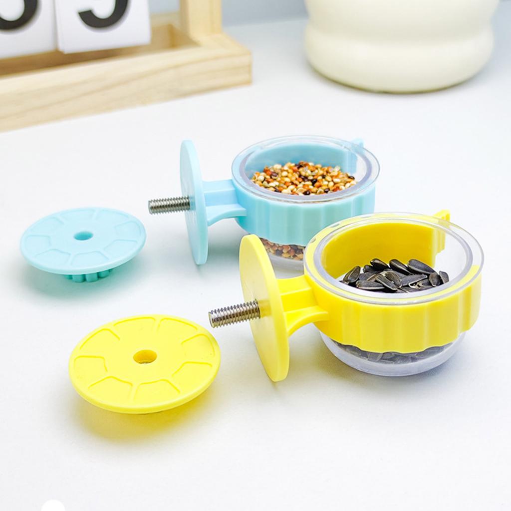 2 шт. прочные миски для птиц из ПЭТ, кормушка с зажимами для корелл, попугаев, ара, зябликов, неразлучников, мелких животных