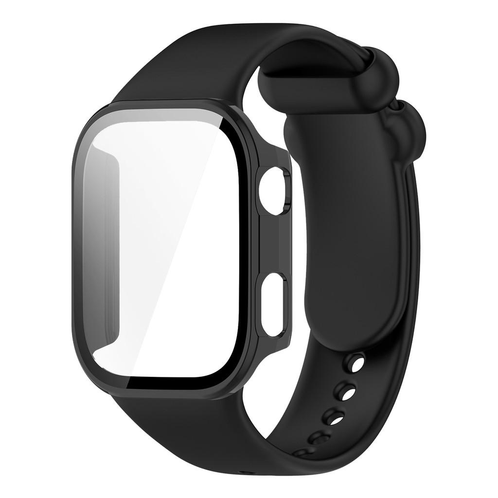 Силиконовый ремешок с чехлом-крышкой из поликарбоната для Redmi Watch 6, спортивный, удобный сменный браслет для Xiaomi Redmi Watch6