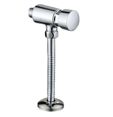 Classic Wall Mount Chrome Brass Body Brass Cartridge Time Delay Urinal Flushing Valve for Restroom