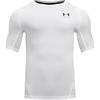 Однотонная дышащая тренировочная компрессионная футболка с коротким рукавом для мужчин, белая 1361518-101
