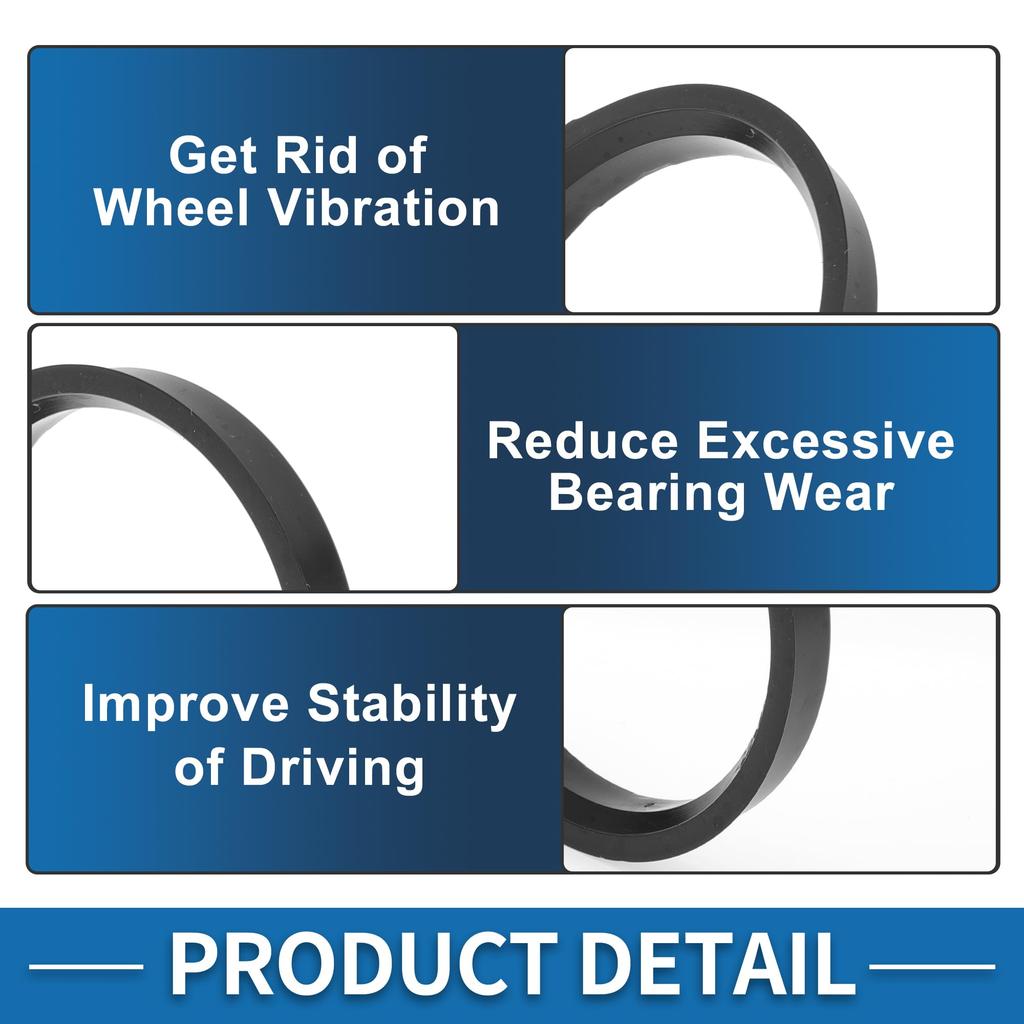 ABSOPRO 66.1мм на 58.6мм Кольцо центровки ступицы колеса Черный поликарбонат Центр колеса Вал Амортизация Кольцо ступицы 4 шт.