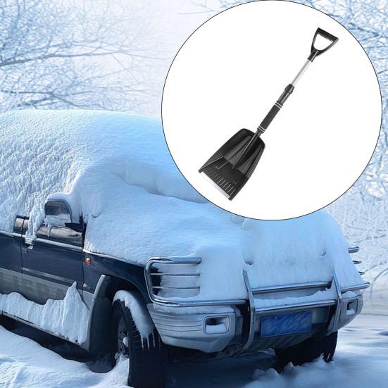 Car Snow Shovel Adjustable Length Foldable Emergency Snow Shovel for Car Portable Snow Shovel for Driveway Camping Garden Mud And Snowman