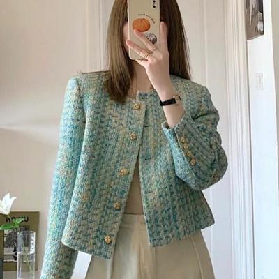 Осенне-зимняя одежда высокого качества, повседневная твидовая куртка, женские пальто, Casacos, винтажная верхняя одежда, топы, Chaquetas Mujer Veste Femme