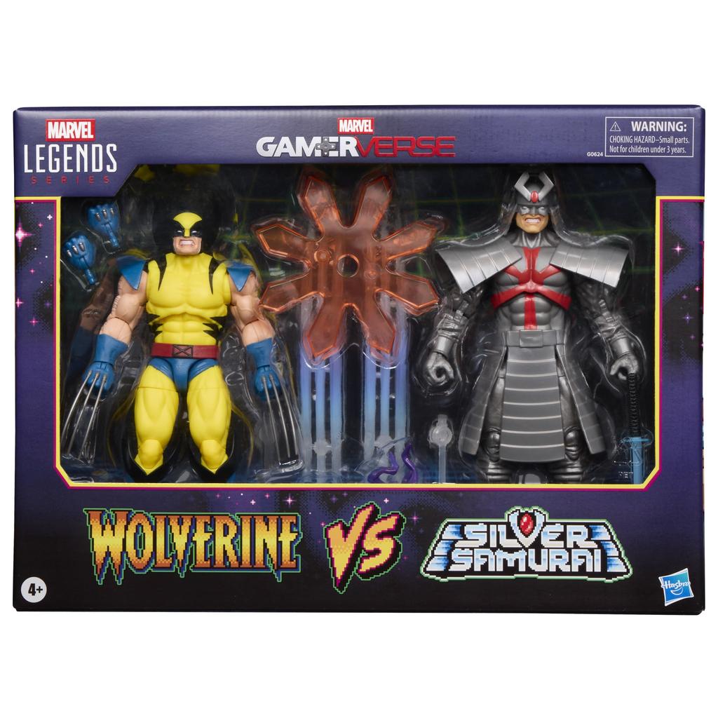 Hasbro Marvel Legends Series Gamerverse Wolverine Silver Retro Collectible 15cm Action Figure Authentic vs. Samurai, Game-Inspired G0624,