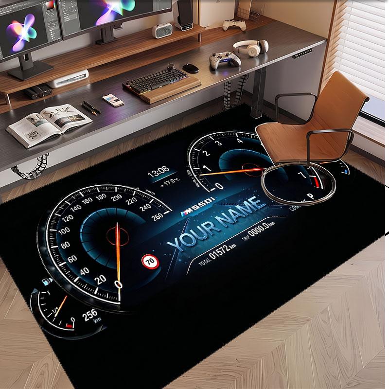 Other Similar Designs Theme Soft Crystal Velvet Rug Custom Name & Text Print Non Slip Floor Rug for Bedroom Living Room
