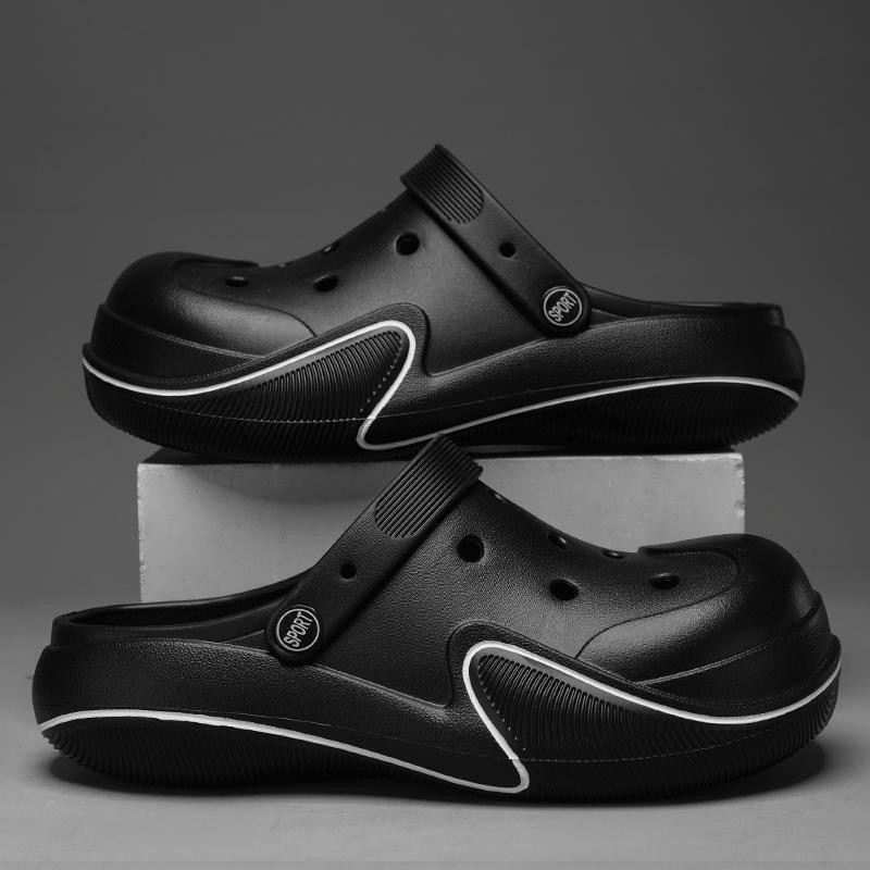 Лидер продаж, удобные мужские тапочки, сандалии на толстой подошве с круглым носком для мужчин, износостойкие летние новые стильные нескользящие туфли для пар