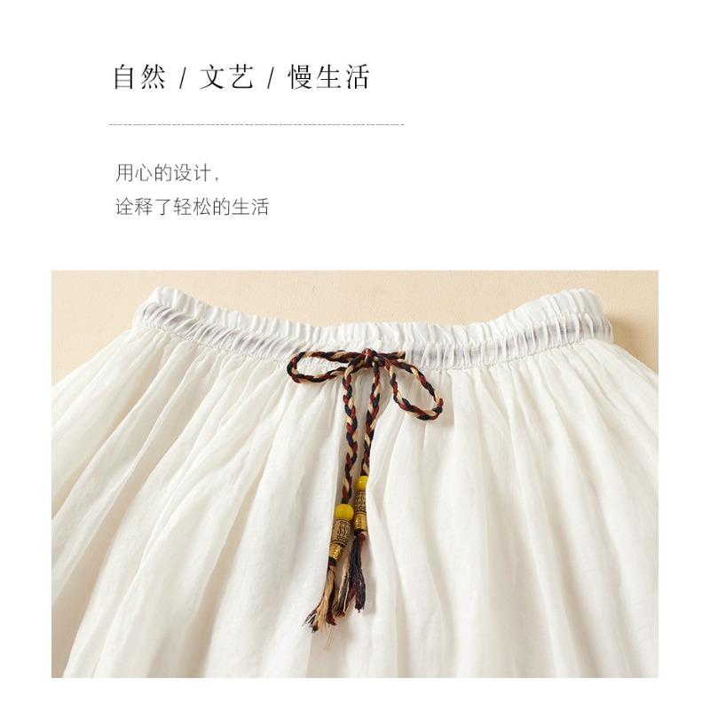 Летняя юбка-бюстье средней длины в двухслойном стиле Literary Vintage