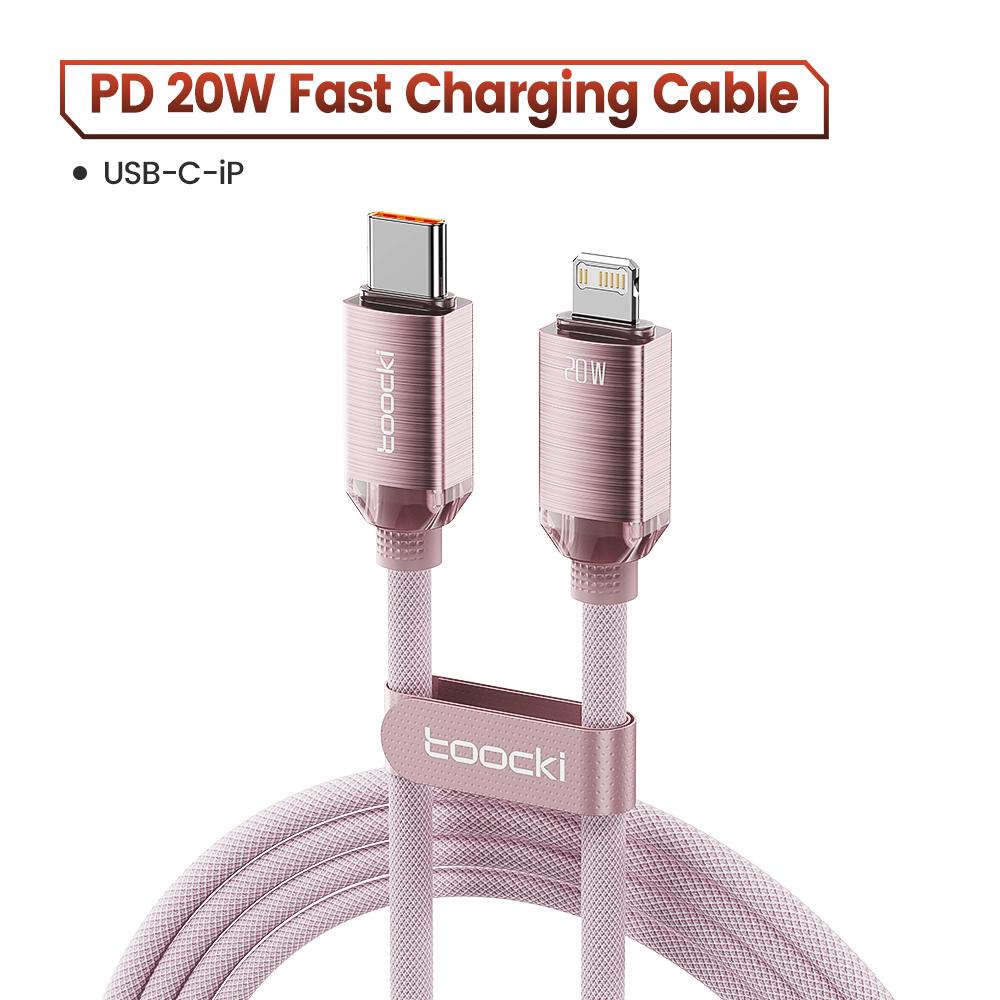 Кабель Toocki USB C на Lightning для 14 13 12 11 Pro Max Mini 8 7 Plus AirPods iPad Быстрая зарядка Type C Lightning Кабель