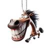 Уникальный акриловый кулон в виде лошади с большим ртом, украшение для дома, автомобиля, привлекательный дизайн, идеальный подарок для любителей животных