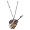 Vintage Punk Rock Pendant Chain Choker Music Guitar Necklace Trendy Guitar Pick Necklace  Hip Hop