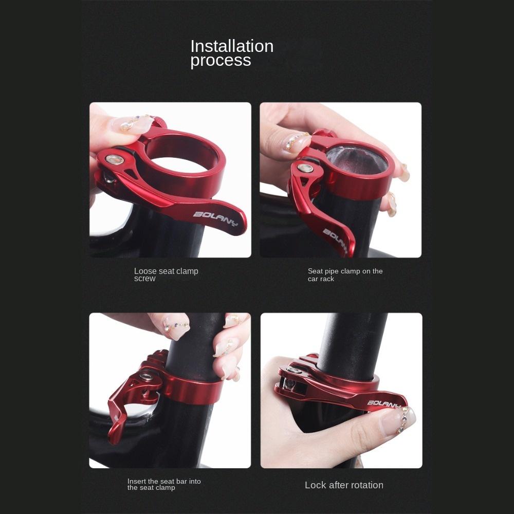 1pc 31.8/34.9mm Bike Canoe Saddle Collar Bolt Ultralight Quick Release Clamp  Seat Post