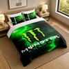 3Pcs Bedding SetMonster Energy Soft Bed Sheet and Two Pillowcases Home Bedroom Decor