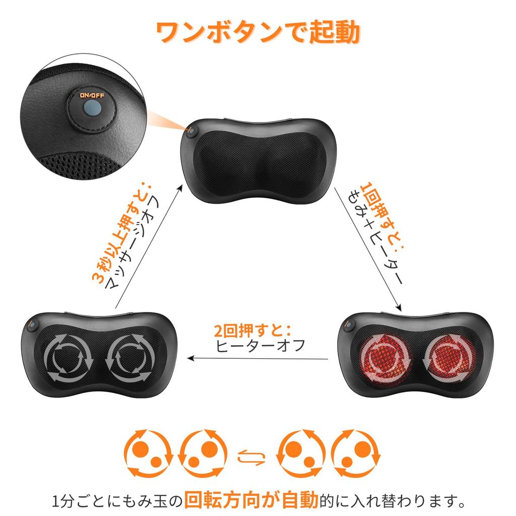 Массажная подушка Deestop Массаж шеи и поясницы с подогревом Массажная подушка для напряженных плеч Массажер для спины Жесткость бедер с таймером Дня