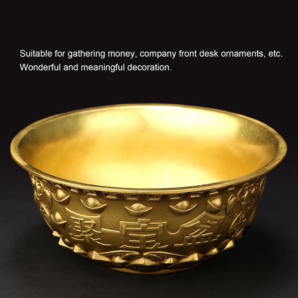 Brass Cornucopia Bowl Classic Embossed Wealth Prosperity Bowl Wealth Abundance Gift