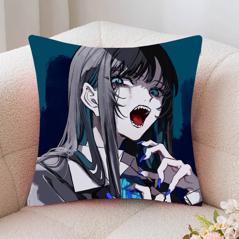 Japanese Female Singer Aado Pillow Case Fashion Square Pillowcase Bedroom Sofa Room Ins Decoration Leisure