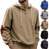 Men's Casual Compound Loose Pullover Solid Color Hooded Embroidered Sports Thickened Autumn and Winter Sweater