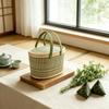 Vintage Moon Cake Box Natural Bread Storage Basket Bread Organizer Picnic Basket  Home Decor