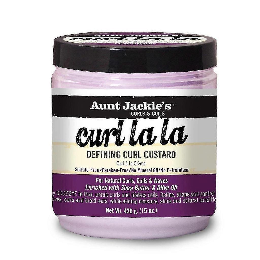 Aunt Jackie's Curl La La Natural Defining Custard for Curly Hair, 15oz Jar, Moisturizing Curl Cream for Natural Hair
