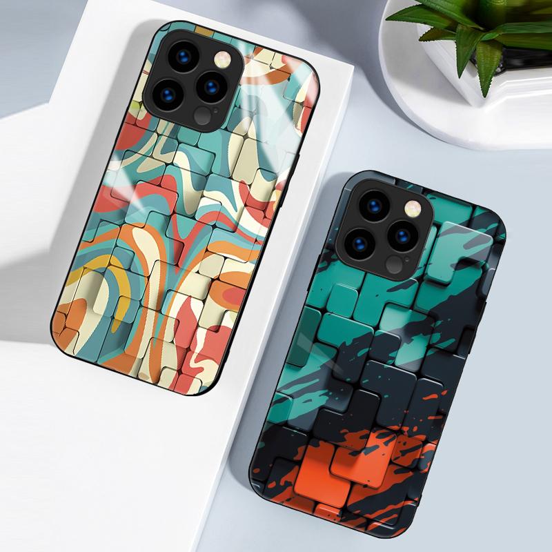 Закаленный стеклянный корпус с 3D-печатным рисунком, защитный чехол, мягкий чехол из ТПУ для Xiaomi Redmi