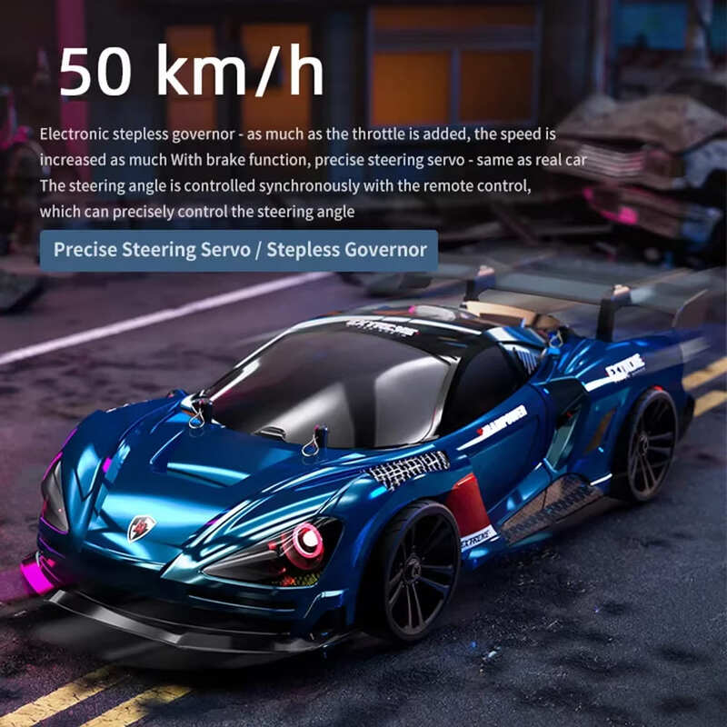 Новый RC Drift Car High Speed со звуком и светом 50 км/ч Дистанционное управление Drift Racing Электрический внедорожник Flat Running Детские игрушки для мальчиков Подарок