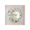 Декоративные настенные часы в современном стиле с серебряным зеркалом (оргстекло), Римская цифра. Специальный дизайн 40x40 см