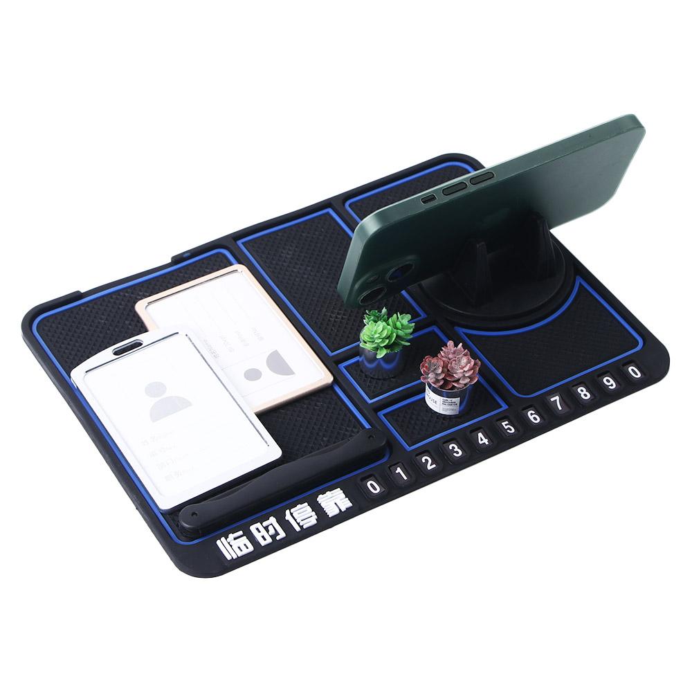 Коврик для салона автомобиля, противоскользящий, для парковки автомобиля, номерной знак, нескользящий коврик для телефона, держатель для телефона, липкий