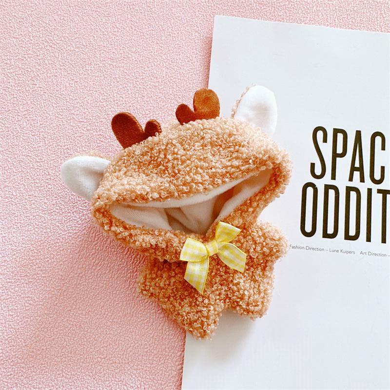 Doll Clothes for 17cm Labubu Dolls Cute Mini Plush Doll's Outfit Accessories Jumpsuit Hoodie Crawling Clothes DIY Fans Girl Gift