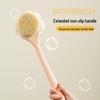 Dual-Sided Long Handle Bath Brush with Soft Bristles for Back Scrubbing and Dust Removal