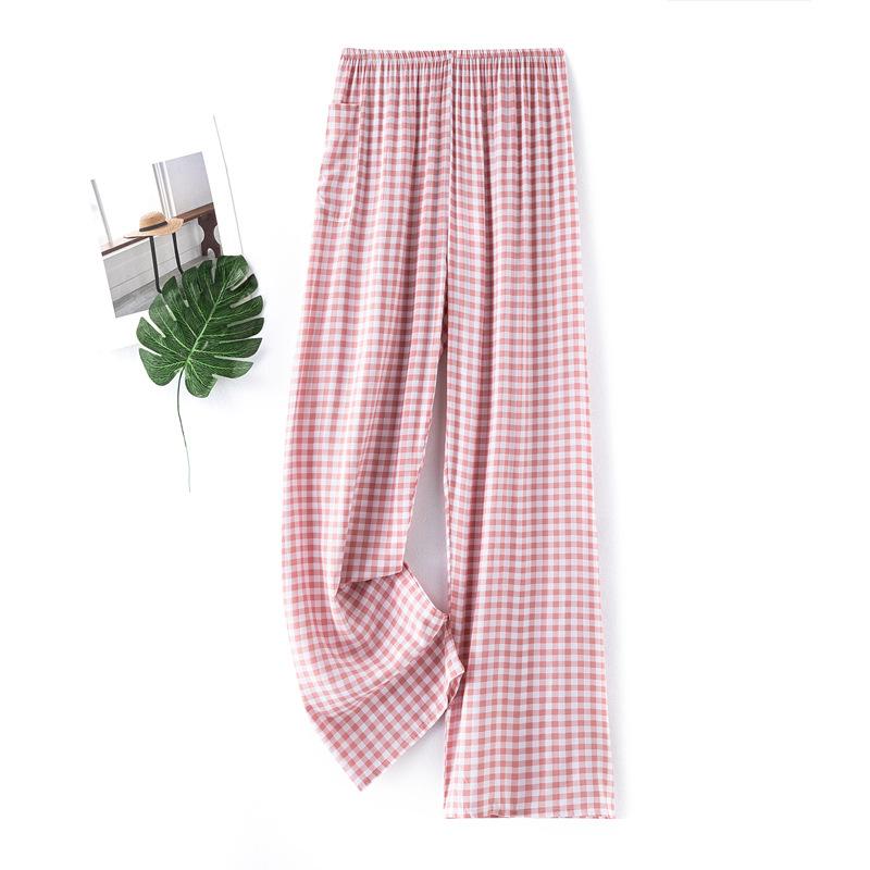 Women's Sleeping Pants Dot Sleepwear Wide Leg Pants High Waist Casual Loose Trousers Outwear