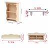 Wooden Dollhouse Storage Rack Miniature Dollhouse Wooden Shelf Furniture  Living Room