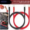 2 шт. ПВХ Комплект кабелей инвертора аккумулятора 5AWG 5 калибр Положительный Отрицательный кабель 100 см 6 мм2 12-24 В Для дома на колесах, грузовика, кемпера, инвертора, аккумулятора