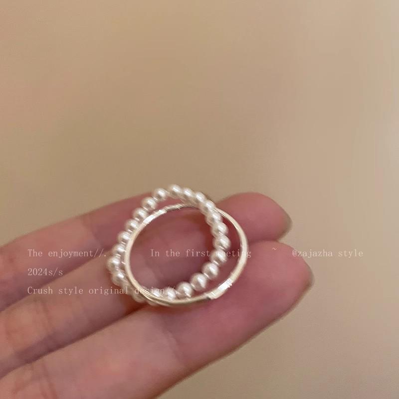 Комплект колец Love с корейским цирконием — роскошные простые кольца для универсального стиля