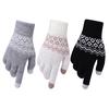 Thermal Winter Thick Jacquard Gloves Women Knitted Touchscreen Cold Weather Adult Gloves