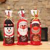Christmas Wine Bottle Covers Bag Snowman Santa Claus Champagne Bottle Cover Sleeve Merry Christmas New Year Table Decorations