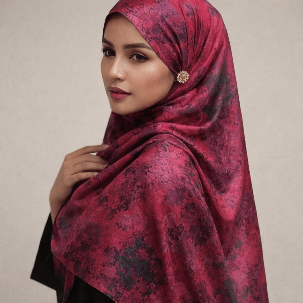Breathable Satin Scarf Ombre Headscarf Fashion Print Bandana Head Wear