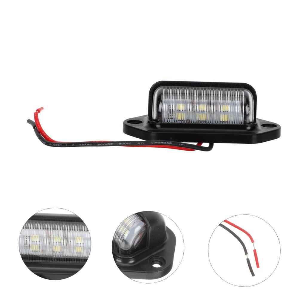 DRESSOOS 12-24v License Plate Light for Truck Trailer Led Tag Lamp Assembly Material Multifunction Tail