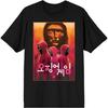 Игра в кальмара Смерть Черная маска Арт Черная футболка