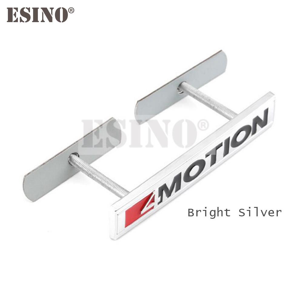 Car Styling 4Motion 3D Rear Trunk Fender Grill Metal Chrome Zinc Alloy Emblem Badge Decal for Volkswagen Golf R Tiguan Touareg