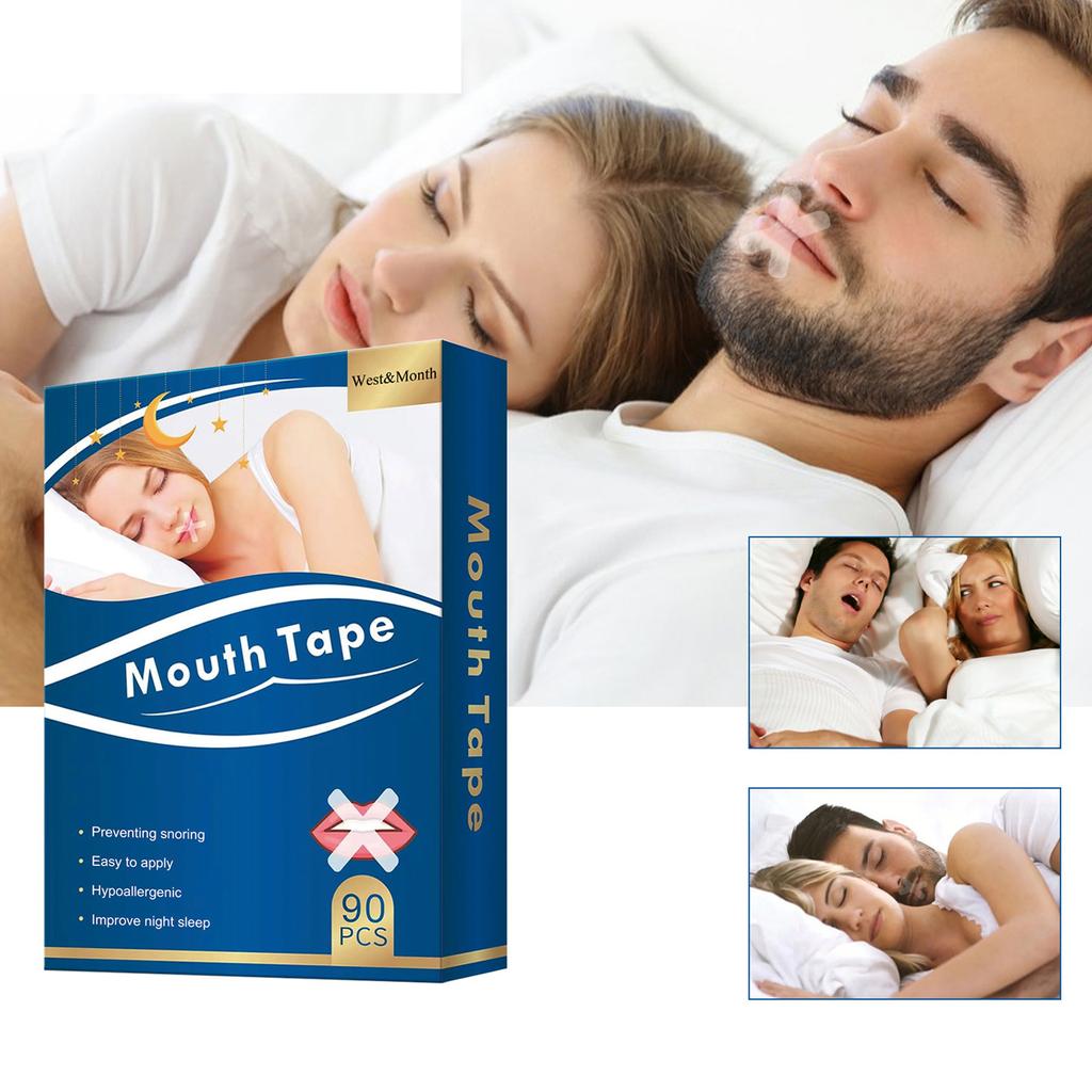 Полоски для сна Усовершенствованная мягкая лента для рта для лучшего дыхания через нос во время сна и громкого храпа
