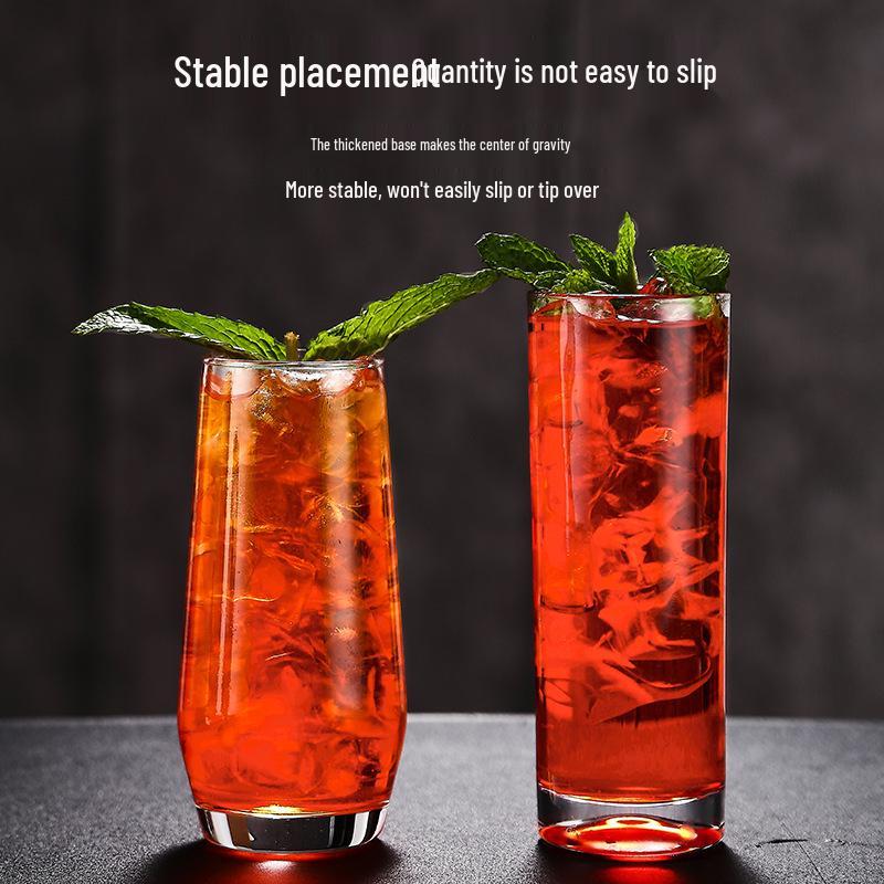 Colin Long Island Iced Tea Glass - Straight Body Cocktail Shaker Glass for Gin Tonic & Mojito.