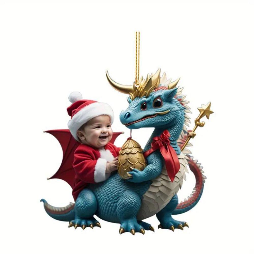 Christmas Children Xmas Dragon Keychain Xmas Dragon Home Decoration  Car Interior Accessory