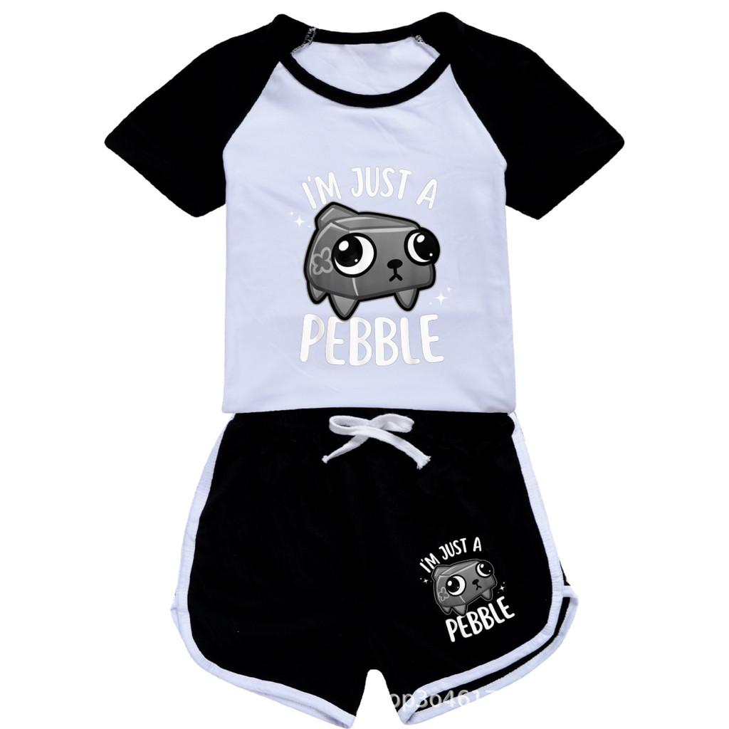 5919 Kids Boys Girls Pebble Game Top Shorts Tracksuit Sets